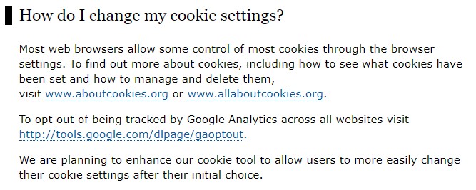 ICO Change Cookies