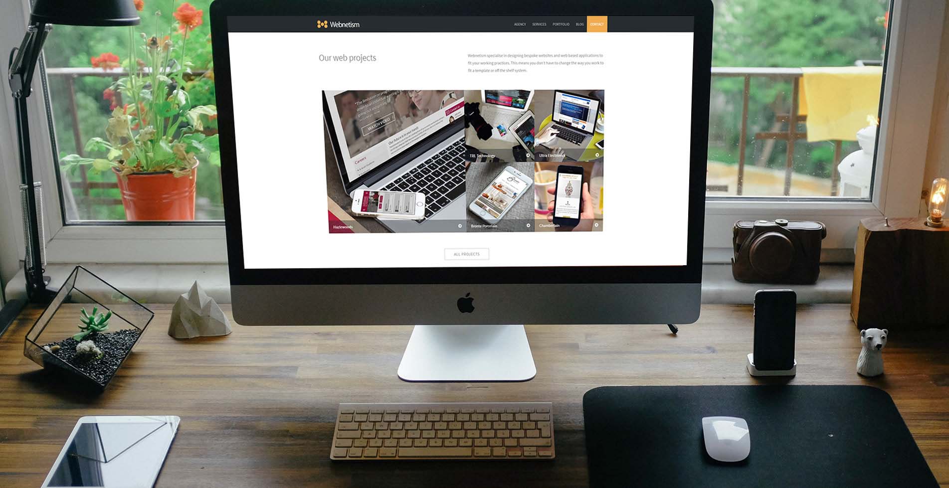 Elegant Webnetism Website on iMac