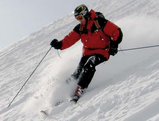 Man Skiing