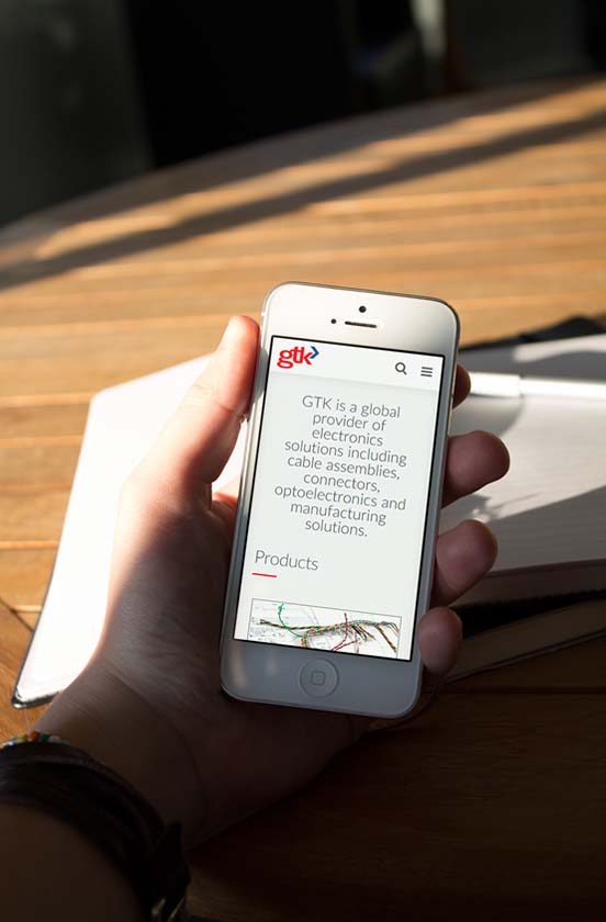 GTK responsive website on iPhone