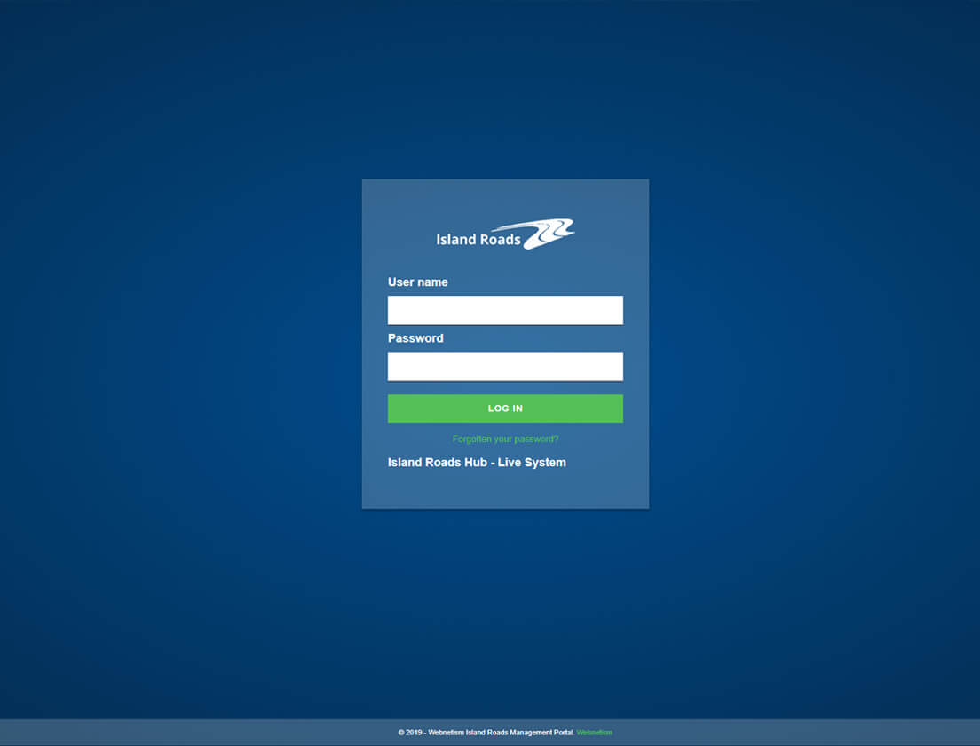 Island Roads responsive website on MacBook
