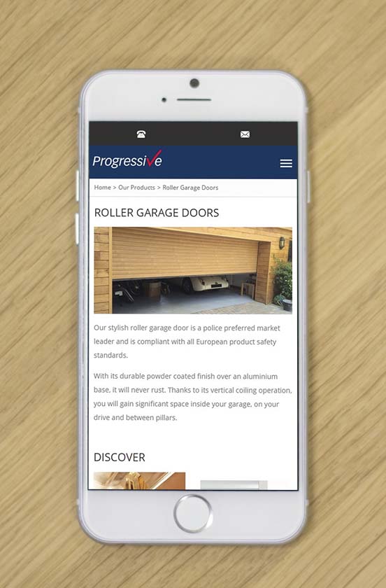 Progressive mobile website design