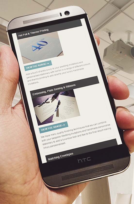The Letter Press responsive website on HTC